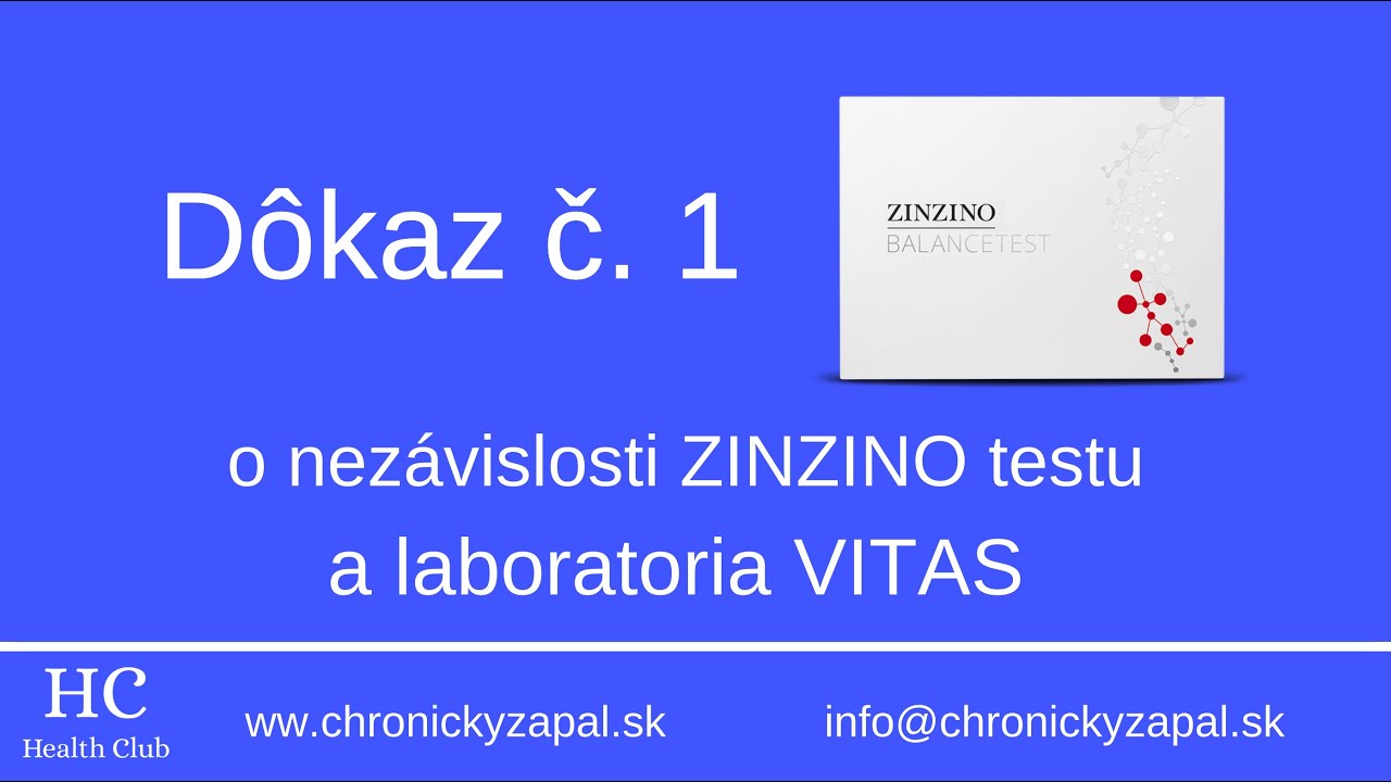 Dôkaz č. 1 o nezávislosti Zinzino testu, a laboratoria VITAS.